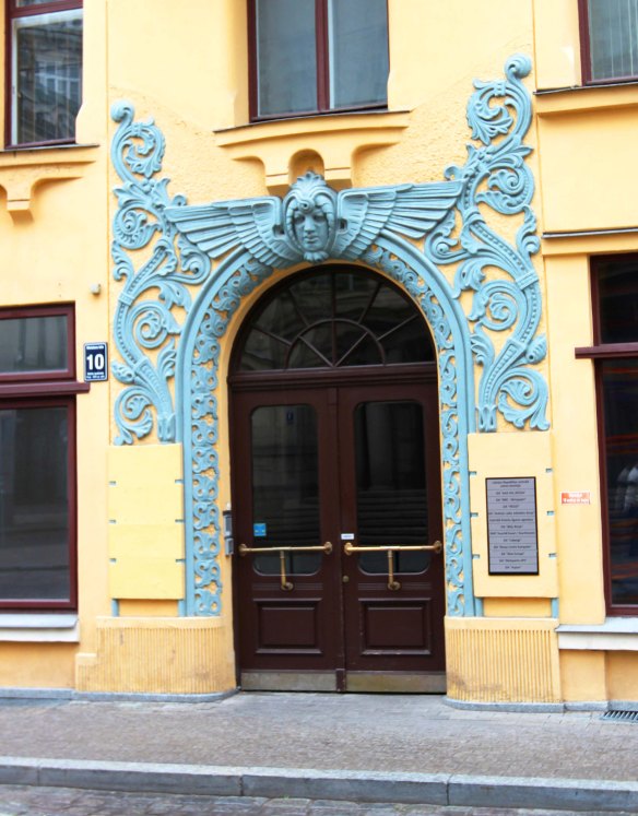 Riga Art Noveau-bygninger og dekorfoto Henrik Elstrup